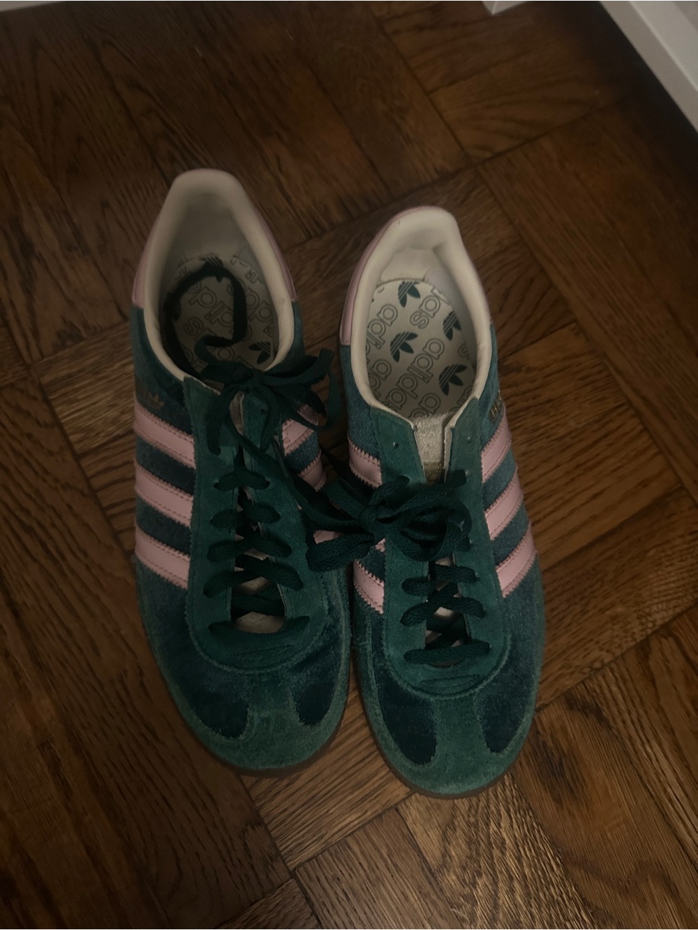 Adidas Green and Pink Spezial Sneakers - Picture 2 of 3